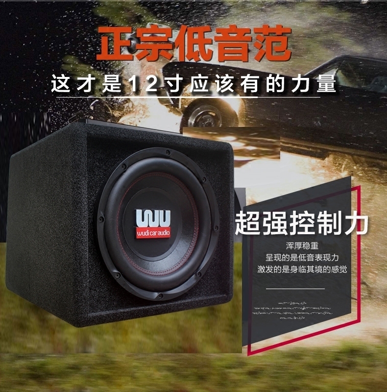 正品汽車(chē)音響低音炮車(chē)載10寸12寸無源低音炮音箱發燒雙音圈重低音